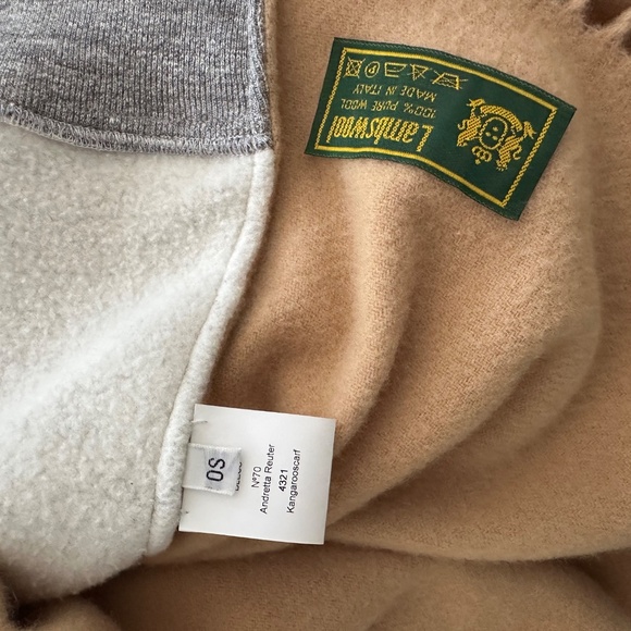 Bless Grey & Beige Kangaroo Scarf Poncho Sweater - Picture 5 of 8